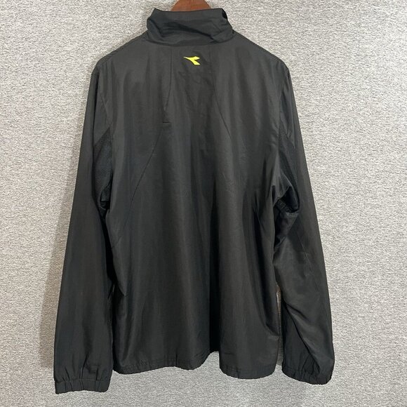 Diadora Jacket Mens XXL Black Mesh Lining Lightweight Sportswear Jogging - Picture 12 of 12